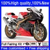 Мотоциклы для мотоциклов для Aprilia RSV 1000 R 1000R RSV1000R Mille Red Black RV60 Coapling 9NO.33 RSV-1000 RSV1000 R RR 03 04 05 06 RSV1000RR 2003 2004 2005 2006 Body Kit