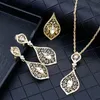 Earrings & Necklace Sunspicems 2021 Gold Color Morocco Jewelry Sets Flower Ring Drop Earring Pendant For Women Dubai Ethnic Wedding Bijoux