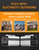 600W AC 577wh batteria agli ioni di litio accumulo di energia generatore solare portatile di emergenza esterna AC 110V-220V