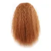 Synthetic Wigs Boymia Headband Scarf Wig Corn Kinky Curls Fashion Brown Hair For Black White Women Cosplay WWM01960