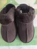 Classic Women Men Warm Slippers Boots Men's And Women's Cow Split Leather Cotton Boot Women Kids Size