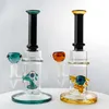 10 Zoll dicke Wasserpfeifen berauschende Glasbongs Öl-Dab-Rigs Duschkopf-Perkolator gerades Rohr Wasserpfeifen 14-mm-Innengewinde mit Schüssel