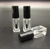 브러시가있는 5ml 사각형 유리 병 빈 투명 메이크업 도구 매니큐어 컨테이너 샘플 SN3053에 대 한 맑은 유리 접착제 병