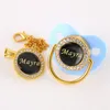 PICIFICATORI# personalizzato Qualsiasi nome Bling Gold Bling con clip a catena BPA Dummy gratuito 7 colori disponibili per Baby Shower Gift Perfect Baby Shower