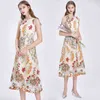 Kvinnor Sommar Elegant Överlägg Blomma Broderi Klänning Kvinna Ärmlös Tank A-Line Robe Femme Designer Mesh Party Vestidos 210416