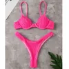 Bikini sexy con ferretto Costume da bagno push up Costumi da bagno donna Donna Due pezzi Set Costumi da bagno Summer Beach Wear Swim Lady 210521