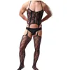 Sexy Lingerie Heet Appeal Teddy Bodysuits Man Netting Body Sokken Porno Cosplay Leuke Ondergoed Sexy Kostuums Intimates Man Slang