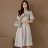 Fashion women thick warm formal dress casual slim comfortable temperament trend sweet vintage party a-line dresses