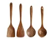 Natural Teak Wood Cooking Utensils Colher Colher Rice Colander Sopa Skimmer Cook Spoons Scoop Scoop Kitchen Tool