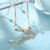 17km Vintage Choker ожерелья для женщин 2020 хрустальные звезды цепи ожерелье модный бусы жемчужные желтый подарок