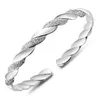 Silver plated Braid bracelet Bangle cuff Women open adjustable wristband fashion jewelry will and sandy