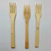 Bamboo Forks Flatware Durable Wooden Stirring Spoon Fruit Dessert Cocktail Fork Kitchen Tableware