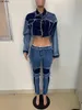 CM.yaya Kobiety Patchwork Dżnowie Spodnie Retro Sexy Dżinsy Zgrywanie Ołówek Panicy Spodnie Ulica Skinny High Waist Lady Jean 211129