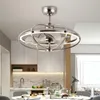 Ventilatori da soffitto Cooper Movement Chrome Creative Home Living Decorativo Paralume in acrilico Fan con luce