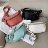 Midjepåsar Fashion Simple Beige Fanny Pack för kvinnor Solid Color Pu Leather Belt Chest Sling Crossbody Summer 20211954429