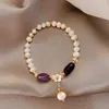 Braccialetto di perle d'acqua dolce naturale per le donne Braccialetto di perline di pietra naturale Gioielli barocchi Best Friend Pearl Flower