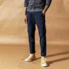 primavera Pantaloni solidi Uomo Pantaloni classici di base 100% cotone abbigliamento di marca maschile di alta qualità 190435 210715