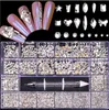 14 colors 21 Grid Glass Rhinestone Diamond Stickers for Nails Art Decorations Fashion DIY Nail Rhinestones Manicure Accessories With Drill Pen