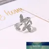 Crystal Butterfly Ring Index vinger Revisable ringen voor vrouwen sieraden goud rose goud zilver kleur ring sieraden anel anillos fabriek prijs expert ontwerpkwaliteit