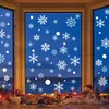 Autocollants de fenêtre flocon de neige, décalcomanie électrostatique de noël, décoration en verre amovible, décor de neige pour vacances d'hiver, nouvel an