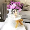 50 Sztuk Glitter Cardstock Happy Birthday Tort Toppers Baby Shower Kids Birthday Party Favor Dekoracje Tort Dekoracje Dostawy 210925