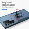 Magnetische Metalen Ring Stand Armor Schokdichte gevallen voor Samsung Galaxy S22 Ultra S22 + S22 5G TPU Bumper Hard Plastic Accommodatie Achterkant