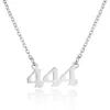 New Trendy Angel Number Necklace For Women 111 222 333 444 555 666 777 888 999 Devil Necklace Stainless Steel Choker BFF Jewelry