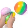 7cm 9cm Farina arcobaleno vent ball pizzicare non è male giocattolo di decompressione lento rimbalzo Palline di gomma allevia l'ansia e lo stress Autismo Fidget Jelly