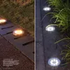 Outdoor Solar Powered Ground Lamp Vattentät Garden Pathway Deck Lights med 8/12/20 LED Lampa för Home Yard Driveway Lawn Road