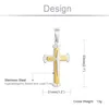 Religious Stainless Steel Cross Pendant For Men Gold Silver Color Jesus Prayer Jewelry Necklaces