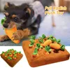 Pet Dog Toys Zanahoria Peluche Vegetal Masticar para perros Snuffle Mat Cats Durable Cachorro Accesorios 211111