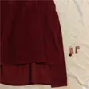Plus Size Autumn Winter Corduroy kjol Kvinnor Vintage Wine Red Midi Long kjolar Kvinnlig elastisk hög midja A-line veckad kjol 210619