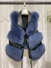 Faux Fur Colete Casaco Mulheres Lapela Sem Mangas Fivela Slim Plus Size Teddy High Street Plush Jacket 211220