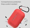 Akcesoria słuchawkowe grube płynne silikonowe obudowy wodoodporne dla Apple Airpods Pro z metalową klamrą 12 kolorów Opcjonalne Earpbuds C4992355