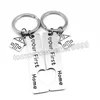 Mode Design Notre première maison en acier inoxydable clés d'acier inoxydable mignon accessoires accessoires Pendentif KeyRings pour couple amoureux Keychain Bijoux Bijoux Cadeaux