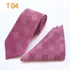 Tie Set Gravata Mens Slipsar För Män Gravatas 2020 Slips Neck Tie Pocket Square Bröllop Handkerchief Tillbehör