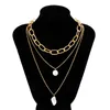 Pendant Necklaces PuRui Punk Thick Chian Short Choker Necklace Men Fashion Layered Chains With Pearl For Women 2021 Jewelry Gifts