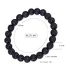 Bijoux De Mode 8mm Pierre Volcanique de HauteQualitéBraceletTisséNaturelモードAmoureux Huile EssentielleAromichérapieBijouxブレスレット