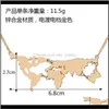 Collares Colgantes Joyería Llegada Globo Mapa del mundo Colgante Collar Personalidad Maestro Estudiante Regalos Tierra Gota Entrega 2021 Dcanm