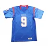 Heren de Waterboy # 9 Bobby Boucher Adam Sandler Modder Honden Movie Football Jersey Steek