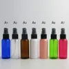 Viajar pequeno 50ml azul claro âmbar verde rosa vermelho rosa branco névoa spray de perfume frasco parfum líquido atomizador pulverizador tampão