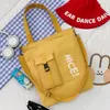 DHL50PCS Messenger Bags Kvinnor Canvas Letter Prints Pouch Zipper Crossbody Bag Mix Color