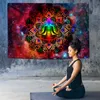 Starry Night Galaxy Decor Psychedelic Tapestry Muur Opknoping Indian Mandala Tapestry Hippie Chakra Tapestries Boho Muurdoek 210609