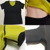 Damen Shapers Body Shaper Shirt Schlankheitsweste Kurzarm Taillentrainer Korsett Super Stretch Shapewear Sport Bauch Sauna Schweiß Fitness S