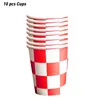 Disposable Dinnerware Lattice Racing Car Driving Tableware Red White Tablecloth Banner Paper Plates Cup Napkin Set Boy Birthday Party