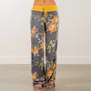 Casual Straight Long Beach Pant Wide Leg Plus Size 3XL Women Trousers 29 Colors Bohemia Print Elastic Waist Palazzo Sweatpants 210526