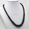 Necklace Earrings Set & 6-14mm Accessories Natural Black Seashell Beads Tower Chain Earbob Sets Girls Christmas Gifts Jewelry Making Stre22