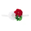 Bonito artesanal flores poligonais infantil hairband moda rhinestone floral headband elástico bebê acessórios de cabelo
