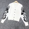 Shipping Free 2021 White Solid Little Fragrant Knit Cardigan Women's Cardigan Brand Same Style Women's Sweaters Size S-L