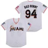 Baseball Jerseys Men Maimi Bad Bunny Baseball Jersey White With Puerto Rico Flag Full Stitched Shirt Size S-3XL Top Quality